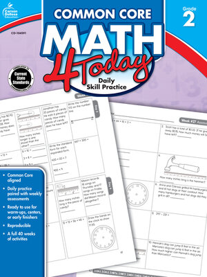 cover image of Common Core Math 4 Today, Grade 2